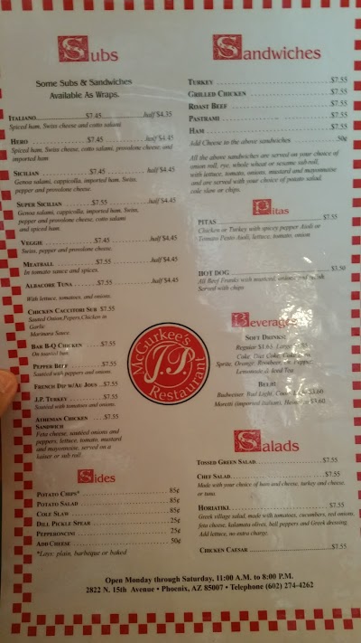 Mc Gurkees J P Sandwich Shop